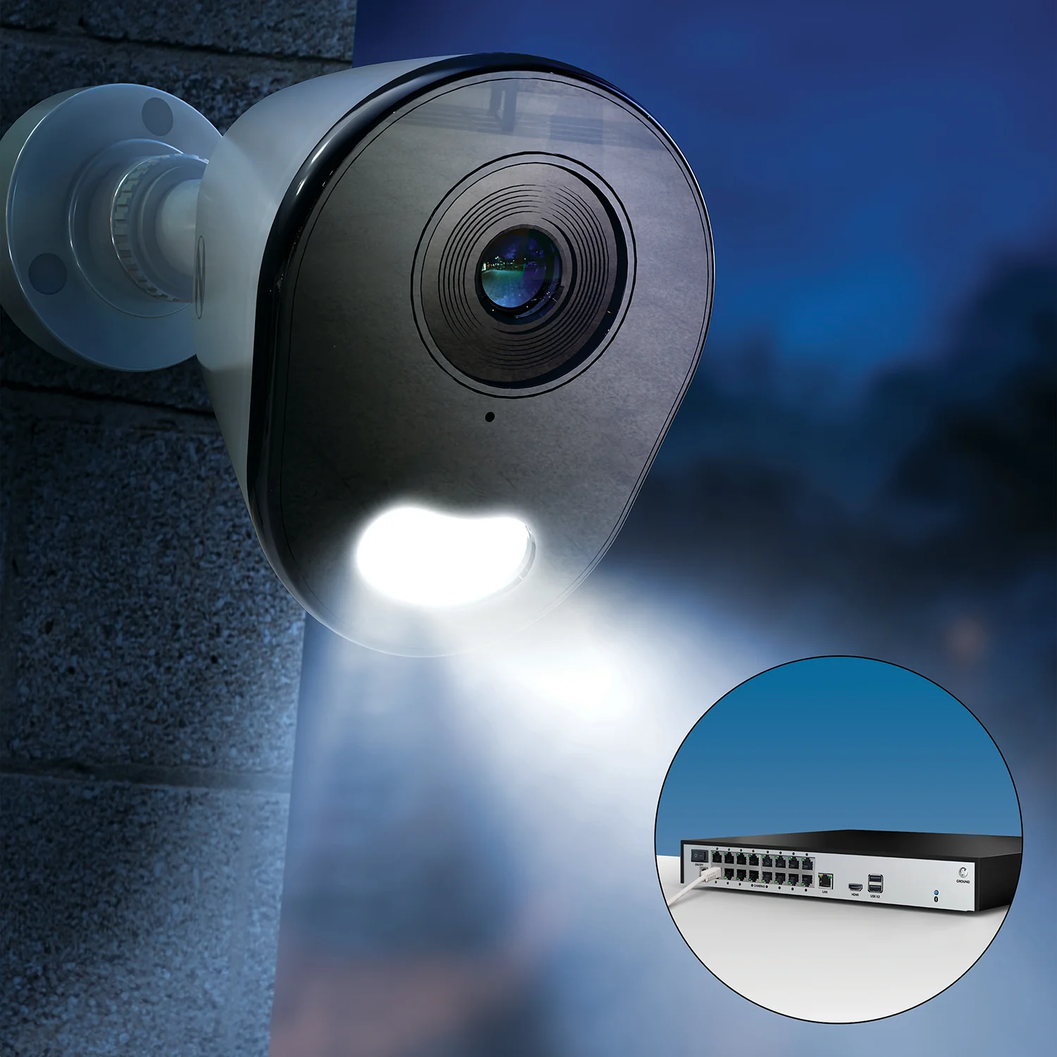 Power over Ethernet 24 Channel NVR Security System with 4TB Hard Drive and 9 Wired IP 4K Deterrence Cameras - Image 7