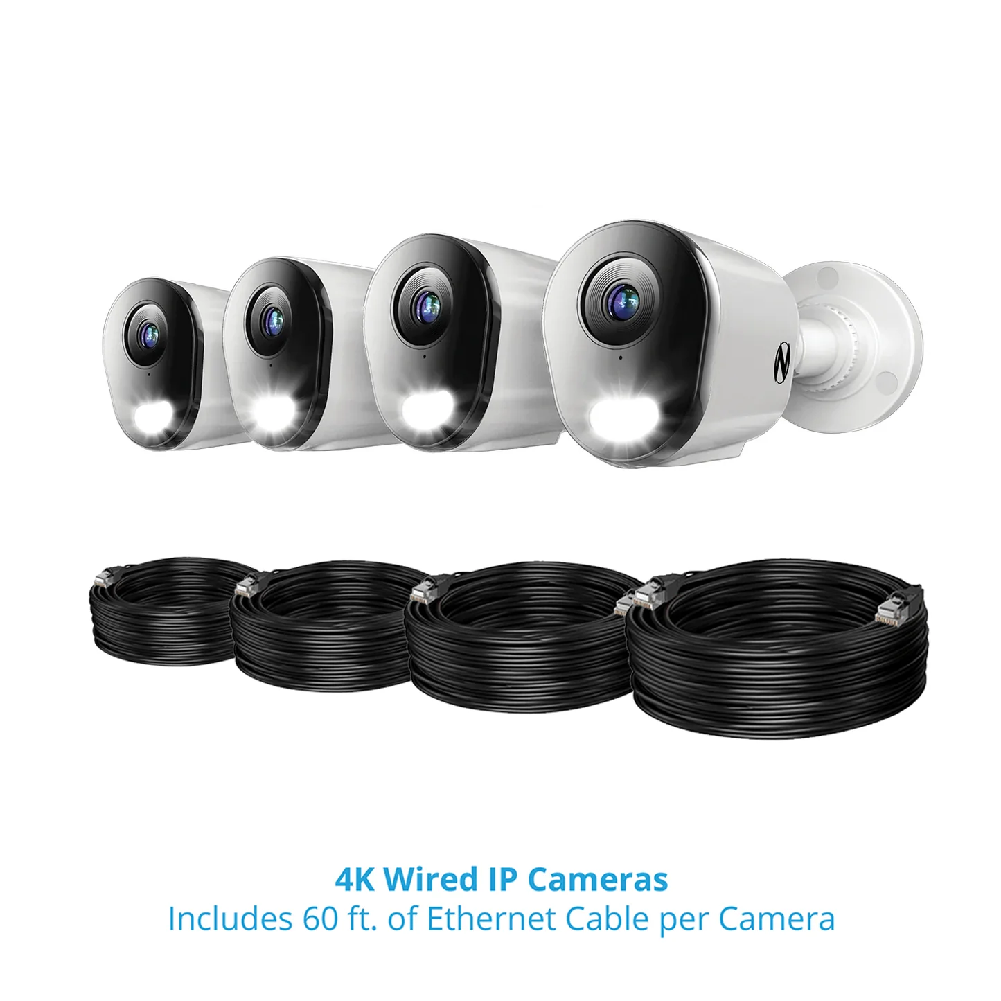24 Channel 12MP eNVR with 4TB Hard Drive and 4 Wired IP 12MP Bullet Cameras w 2-Way Audio - 16 POE Ports - Image 9