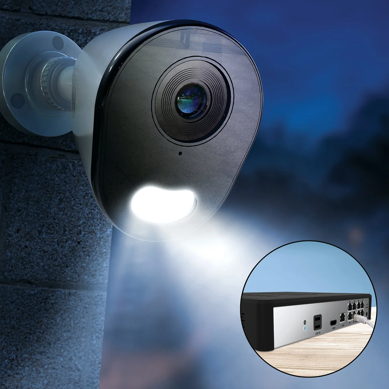 24 Channel 12MP eNVR with 2TB Hard Drive and 4 Wired IP 4K Bullet Cameras w 2-Way Audio - 8 POE Ports - Image 8