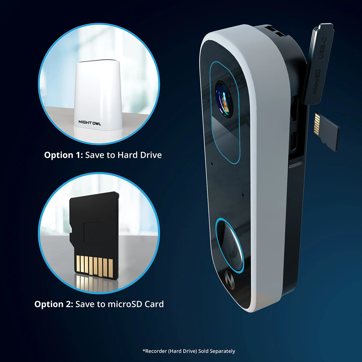 2K Battery Wi-Fi Smart Dual-Powered Video Doorbell - Black - Image 6