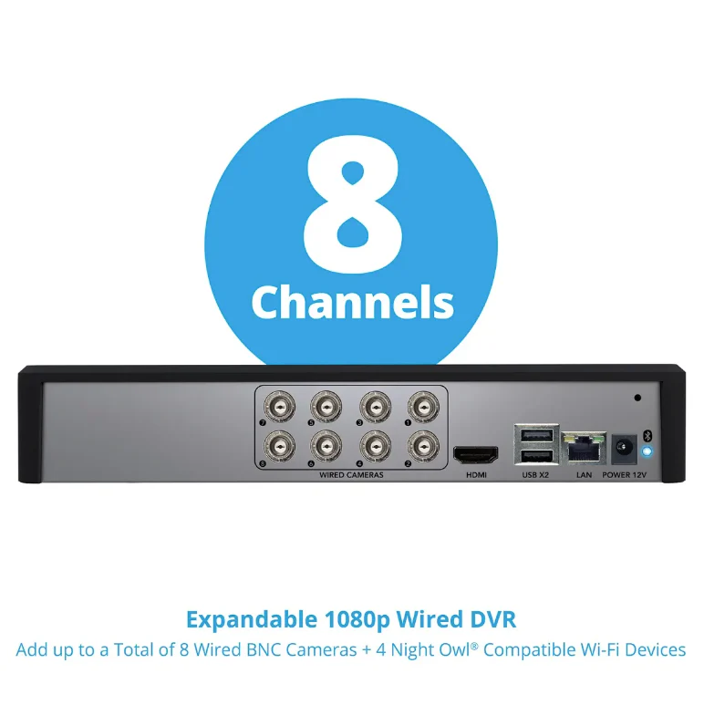 8 Channel 1080p Bluetooth DVR with 1TB Hard Drive and 6 Wired 1080p Spotlight Cameras with Audio Alerts and Sirens - Image 6