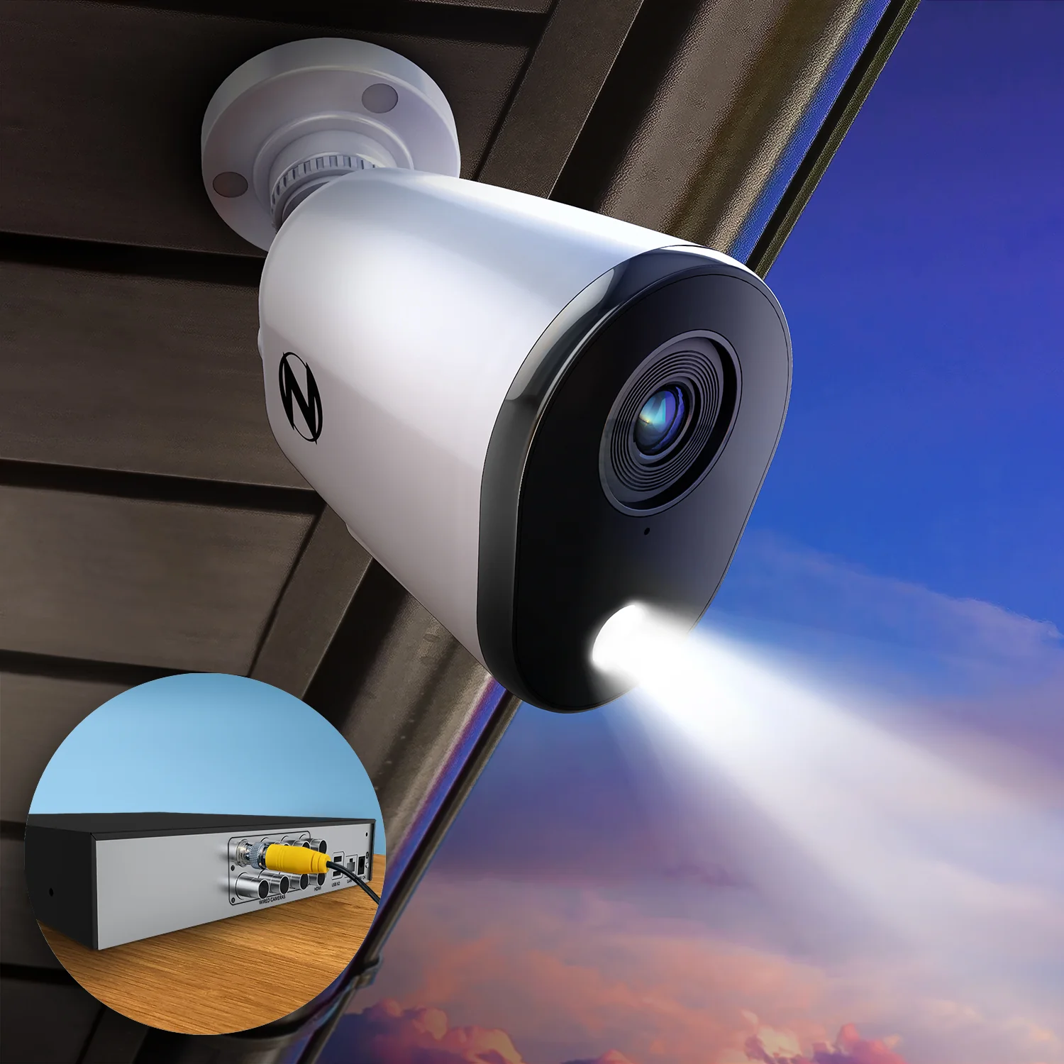 2-Way Audio 12 Channel DVR Security System with 1TB Hard Drive and 4 Wired 2K Deterrence Cameras - Image 7