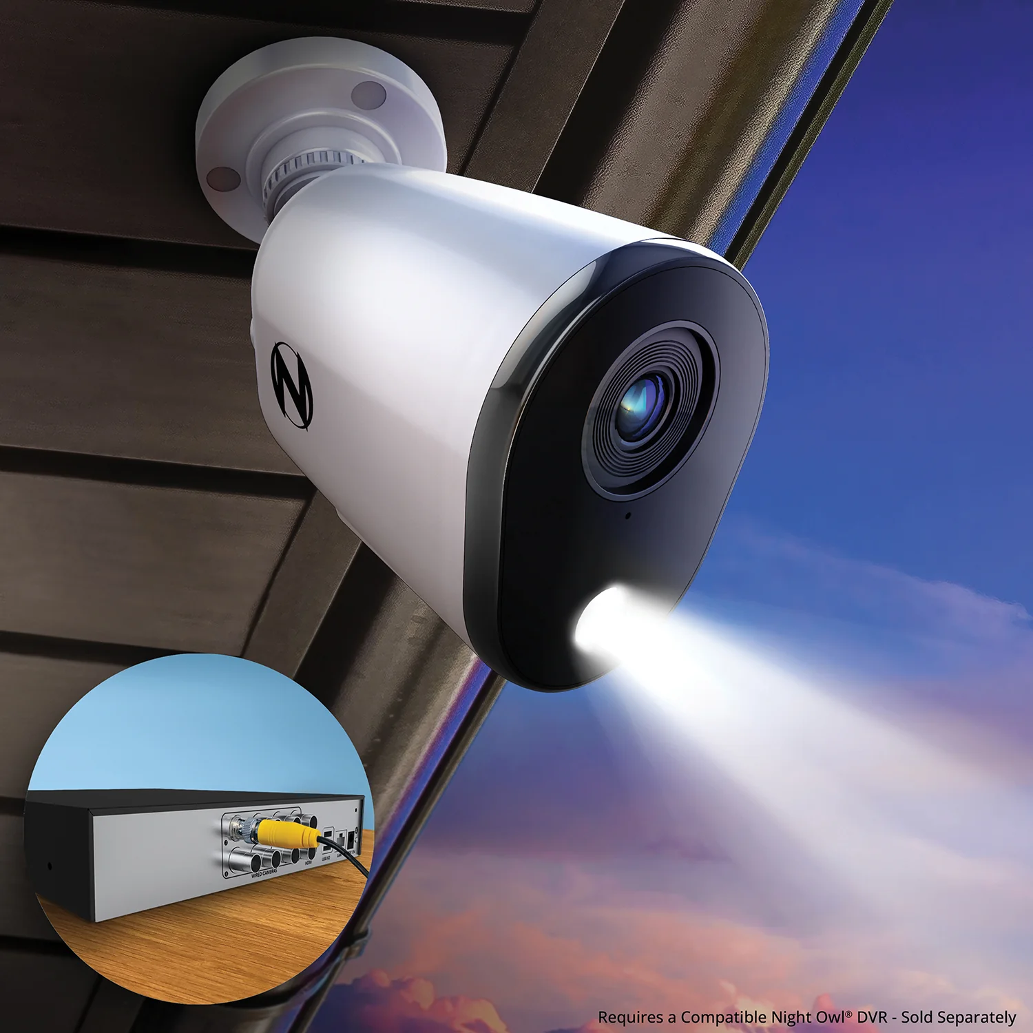Add On Wired 4K Deterrence Camera with 2-Way Audio - White - Camera Cable Not Included - Image 5