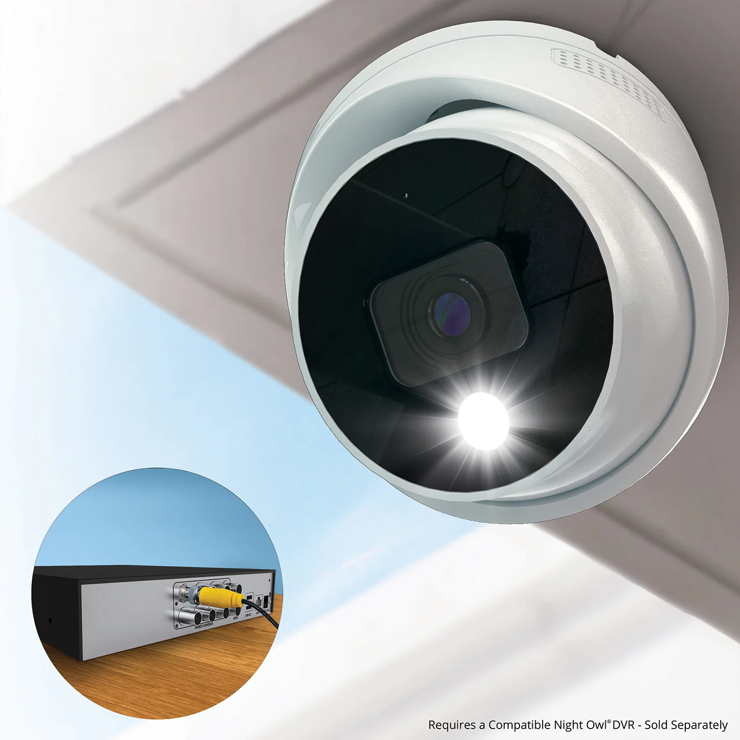 Add On Wired 4K Deterrence Dome Camera with 2-Way Audio - White - Camera Cable Not Included - Image 5