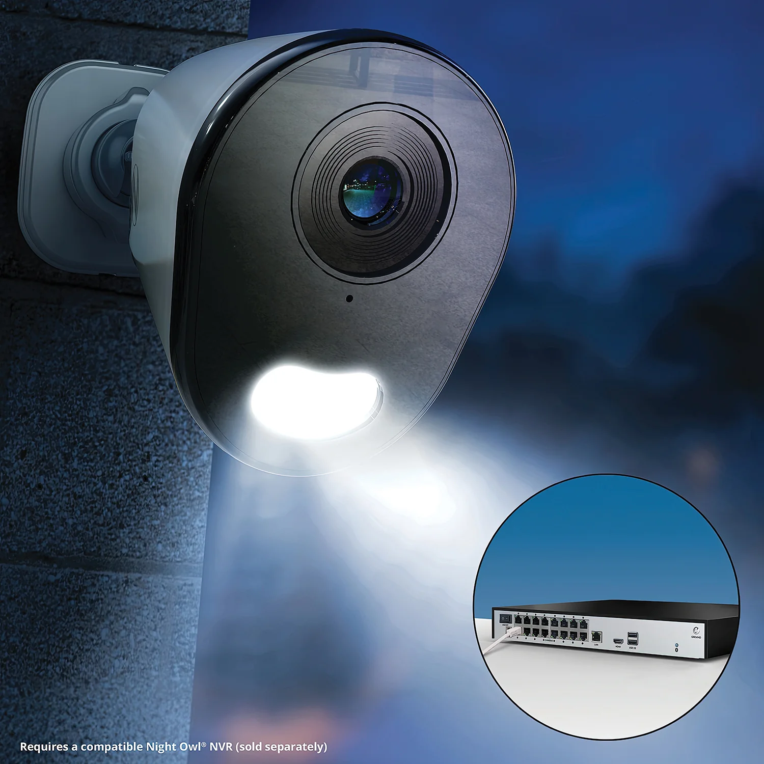 Add On Wired IP 4K+ 12MP Deterrence Camera with 2-Way Audio - 2 Pack - White - Image 5