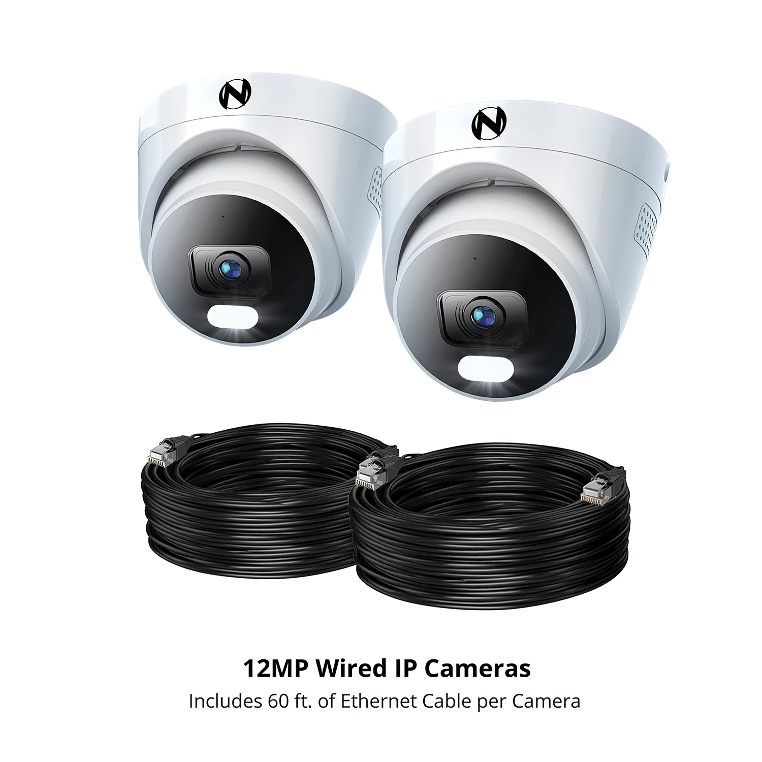 Add On Wired IP 4K+ 12MP Deterrence Dome Camera with 2-Way Audio - 2 Pack - White - Image 6