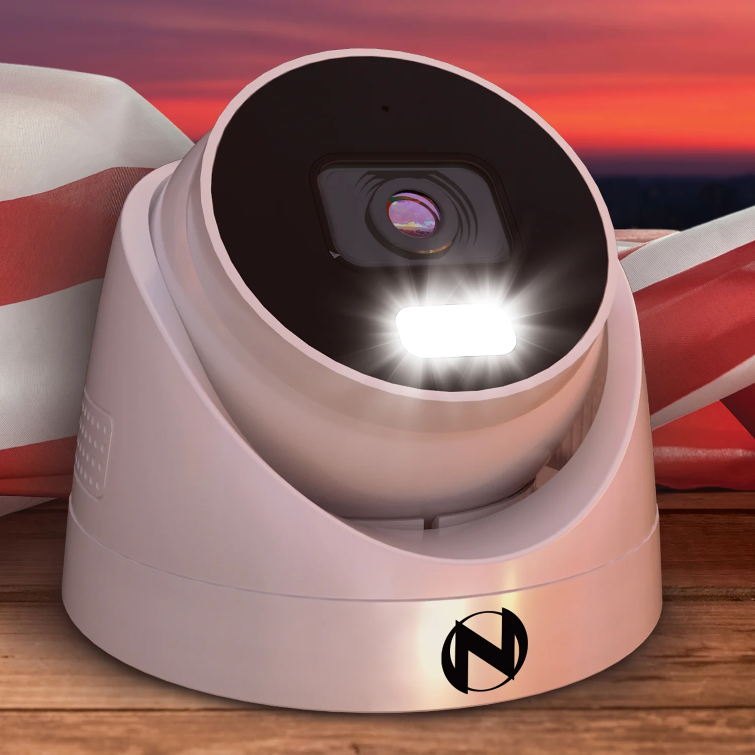Add On Wired IP 4K Deterrence Dome Camera with 2-Way Audio - White - Image 3