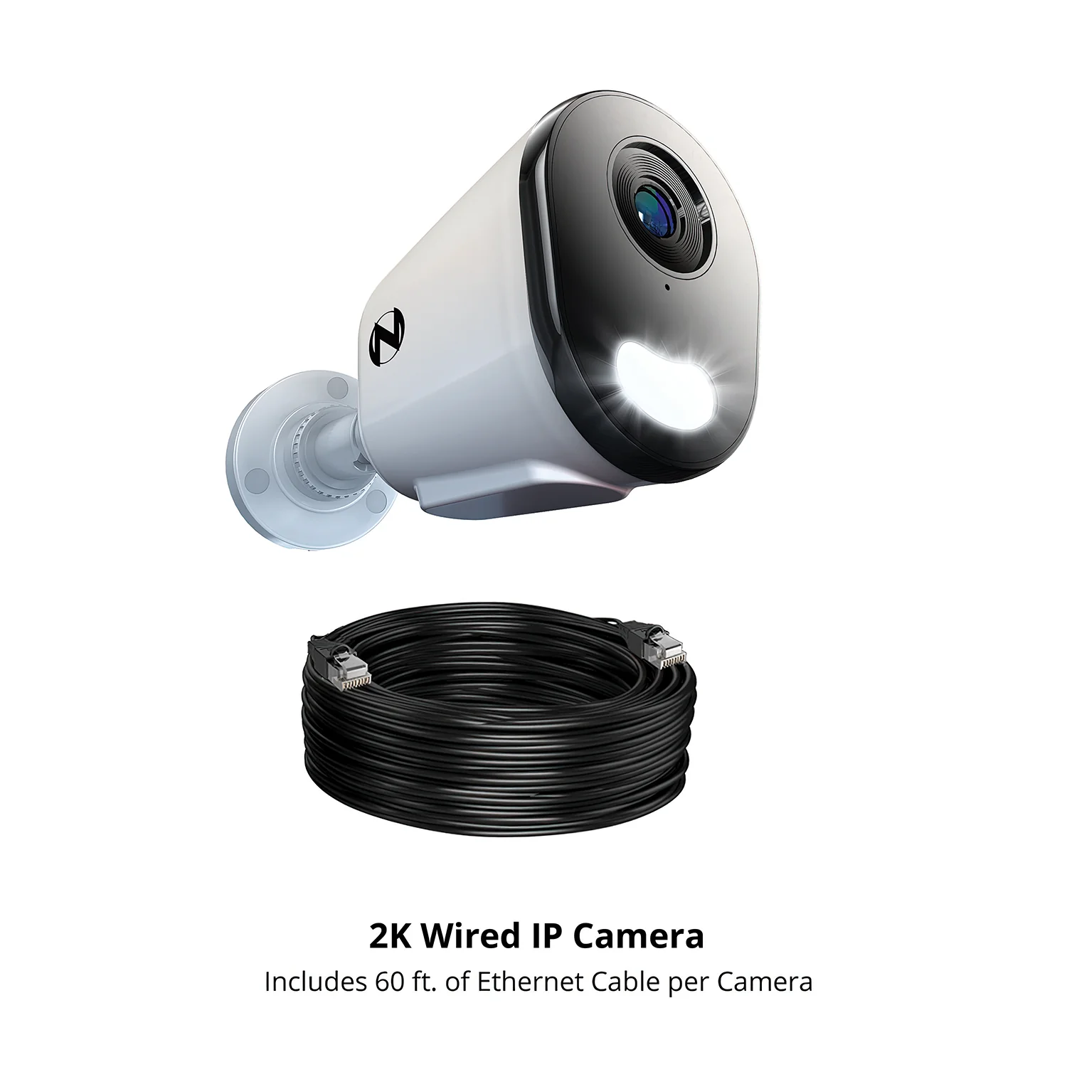 Add On Wired IP 4MP Deterrence Camera with 2-Way Audio - 1 Pack - White - Image 6