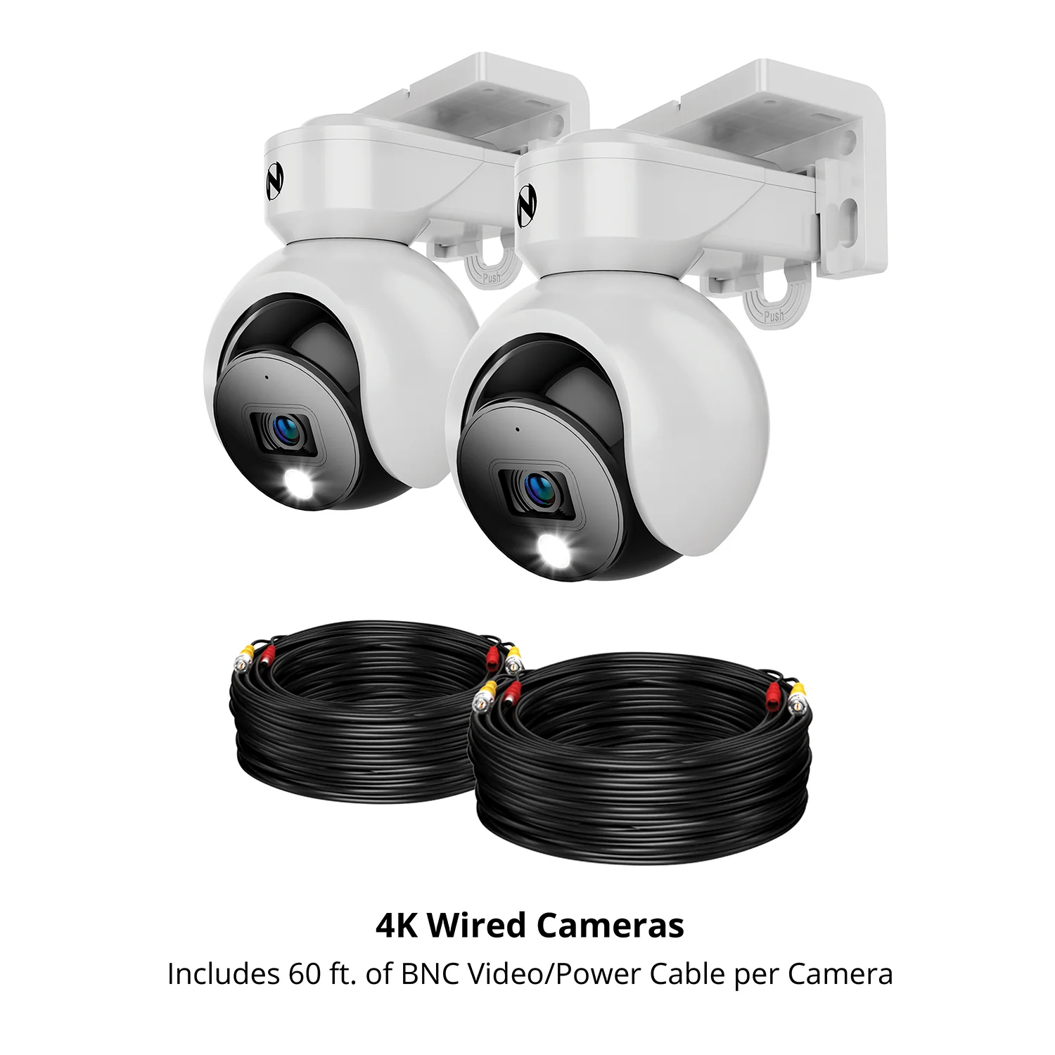 Add On Wired Spotlight Pan and Tilt 4K Deterrence Camera with 2-Way Audio - 2 Pack - White - Image 8