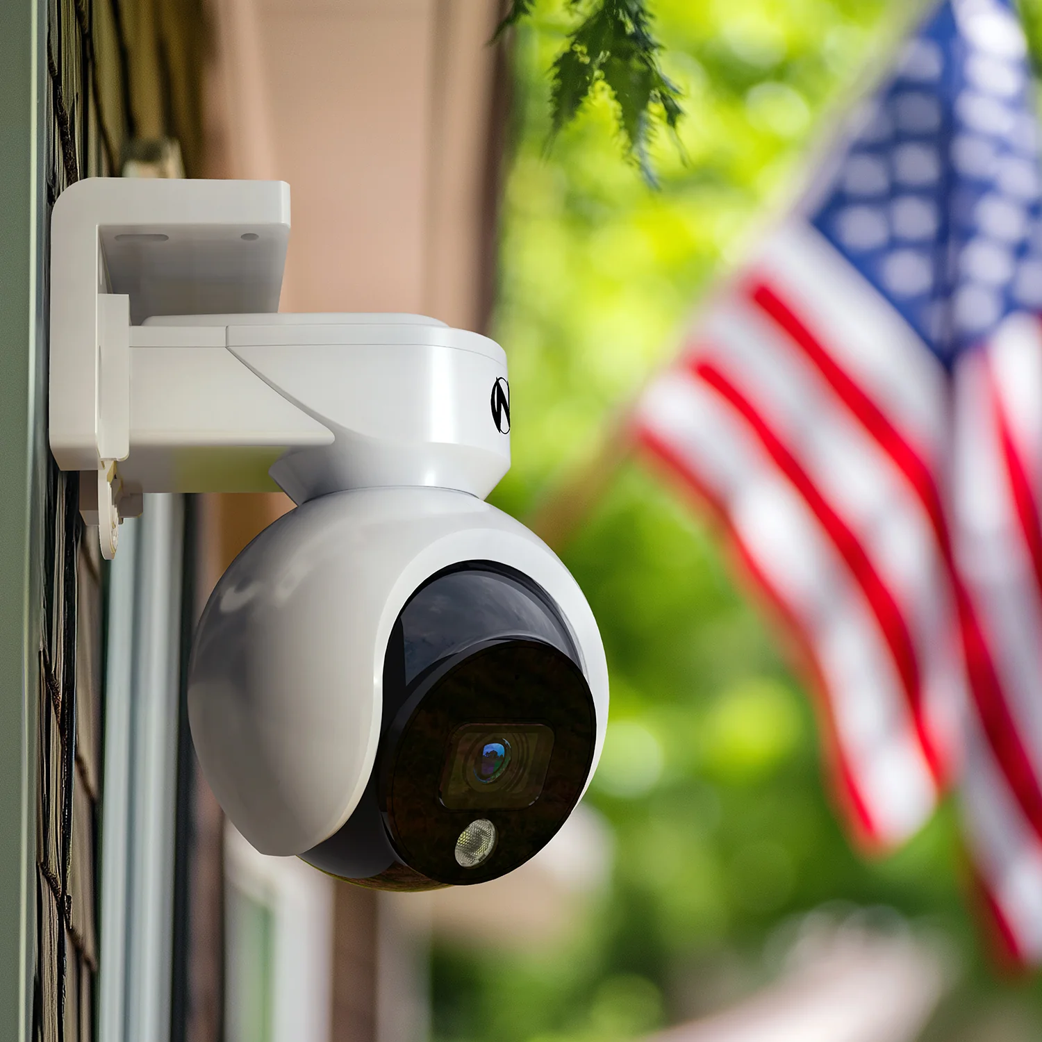 Add On Wired Spotlight Pan and Tilt 4K Deterrence Camera with 2-Way Audio - White - Image 3