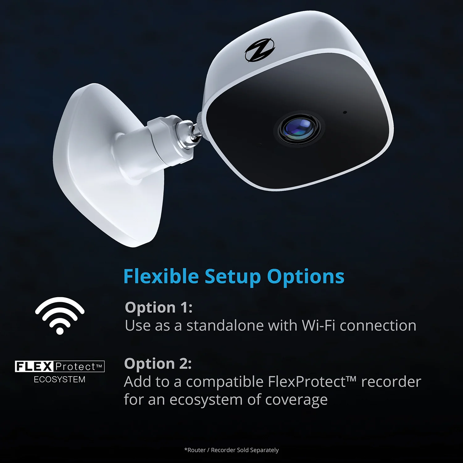 Indoor Wi-Fi IP Plug In 1080p Deterrence Camera with 2-Way Audio - 2PK - White - Image 6