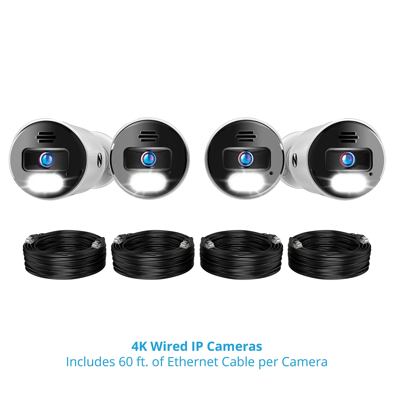 Power over Ethernet 12 Channel NVR Security System with 2TB Hard Drive and 4 Wired IP 4K Deterrence Cameras - Image 14