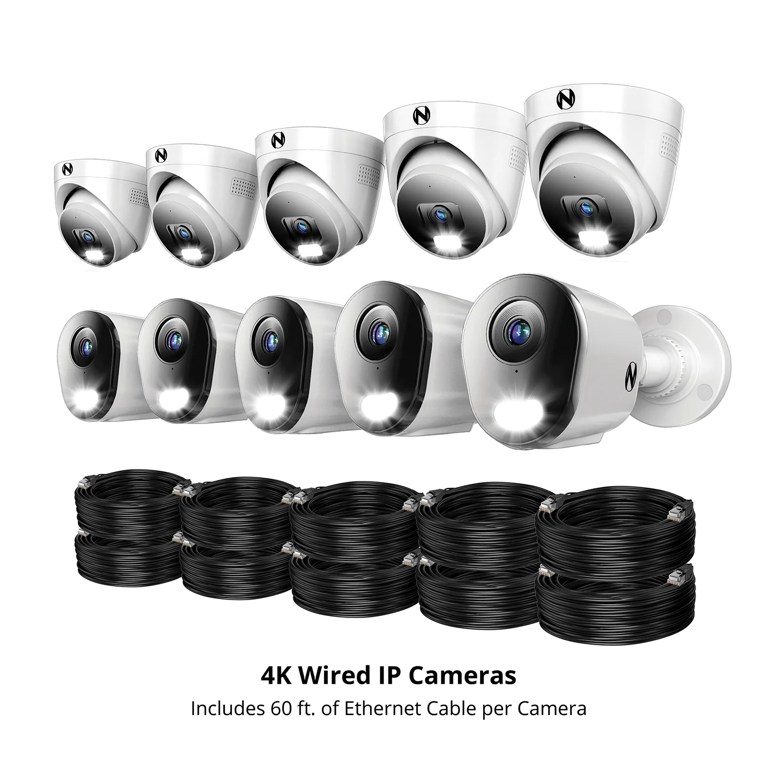 Power over Ethernet 24 Channel NVR Security System with 4TB Hard Drive and 10 Wired IP 4K Deterrence Cameras - 5 Bullet 5 Dome - Image 11