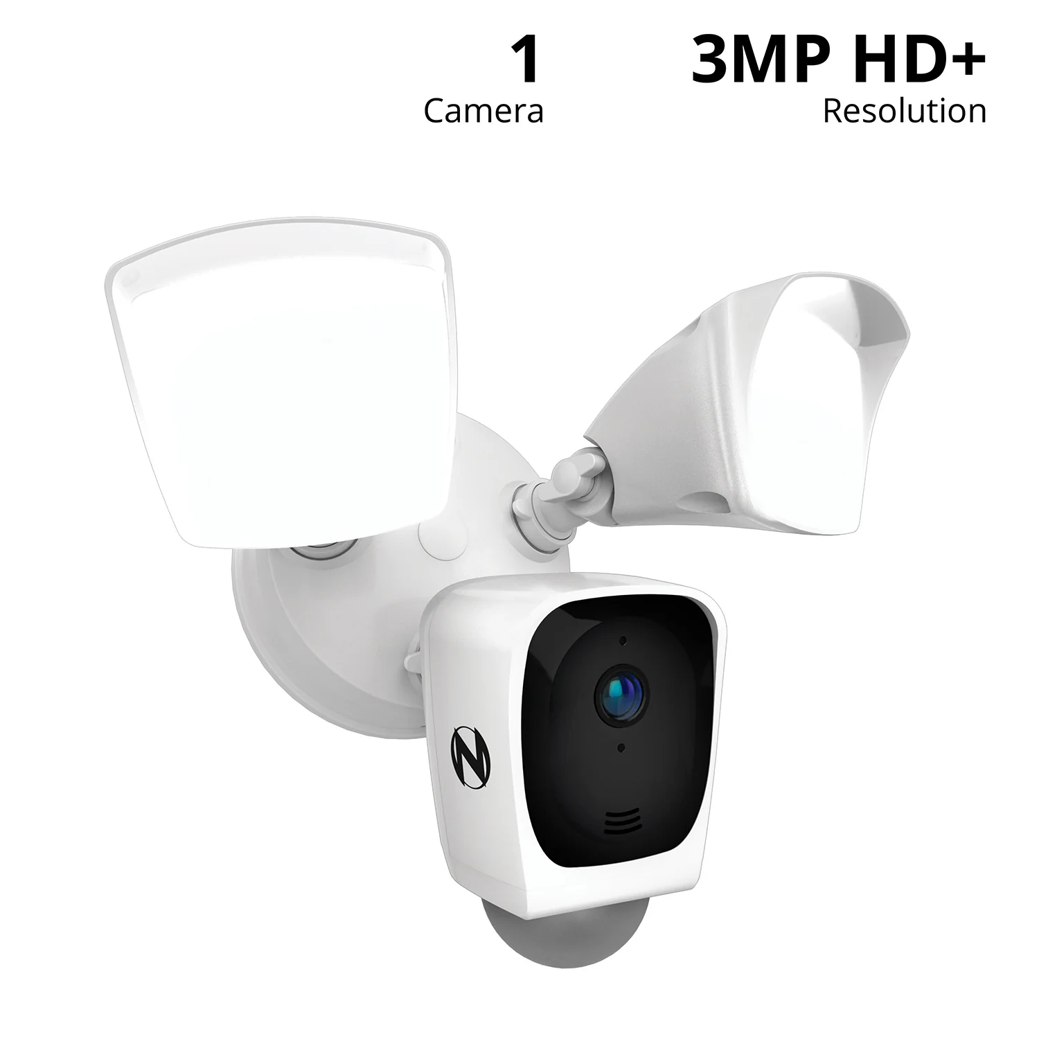 Powered Wi-Fi Floodlight Deterrence HD+ Camera with 2-Way Audio - White - Image 2