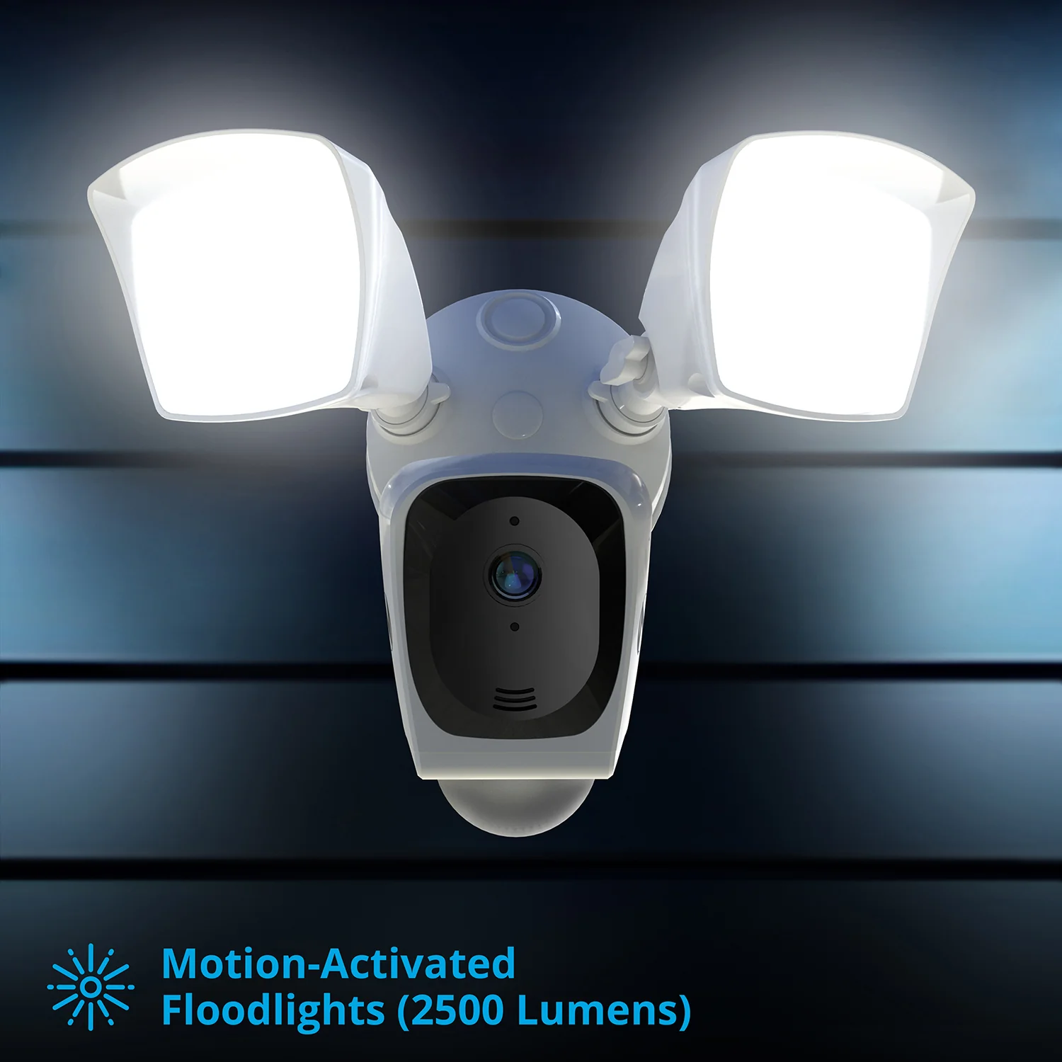 Powered Wi-Fi Floodlight Deterrence HD+ Camera with 2-Way Audio - White - Image 4