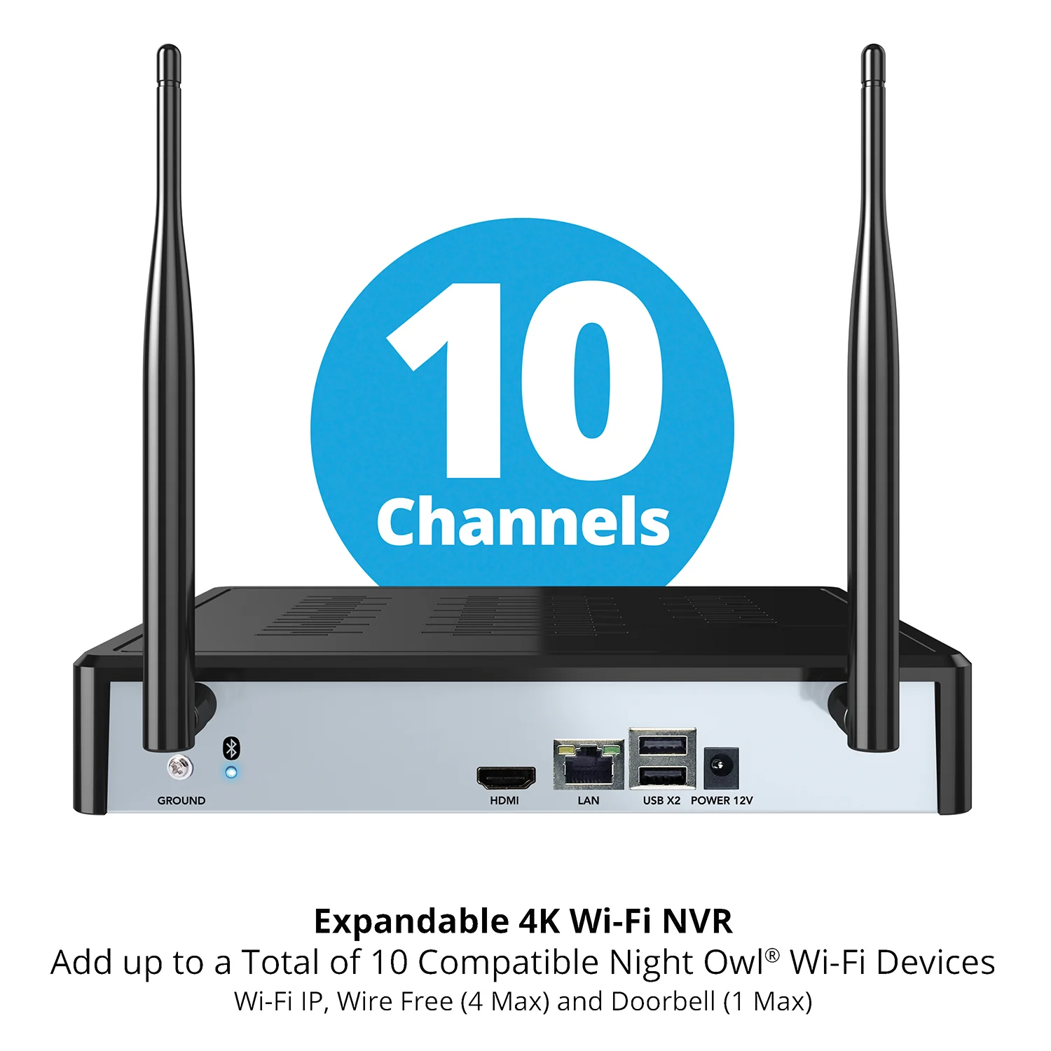 Refurbished 10 Channel 4K Wi-Fi NVR Security System with 1TB Hard Drive and 4 Wire Free 1080p Deterrence Cameras with 2-Way Audio - Image 7