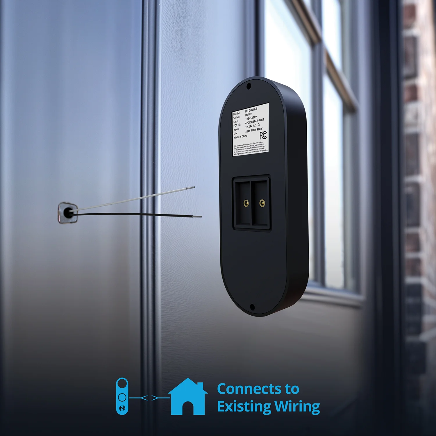 1080p Wi-Fi Smart Video Doorbell with Chime - Wired - Image 3