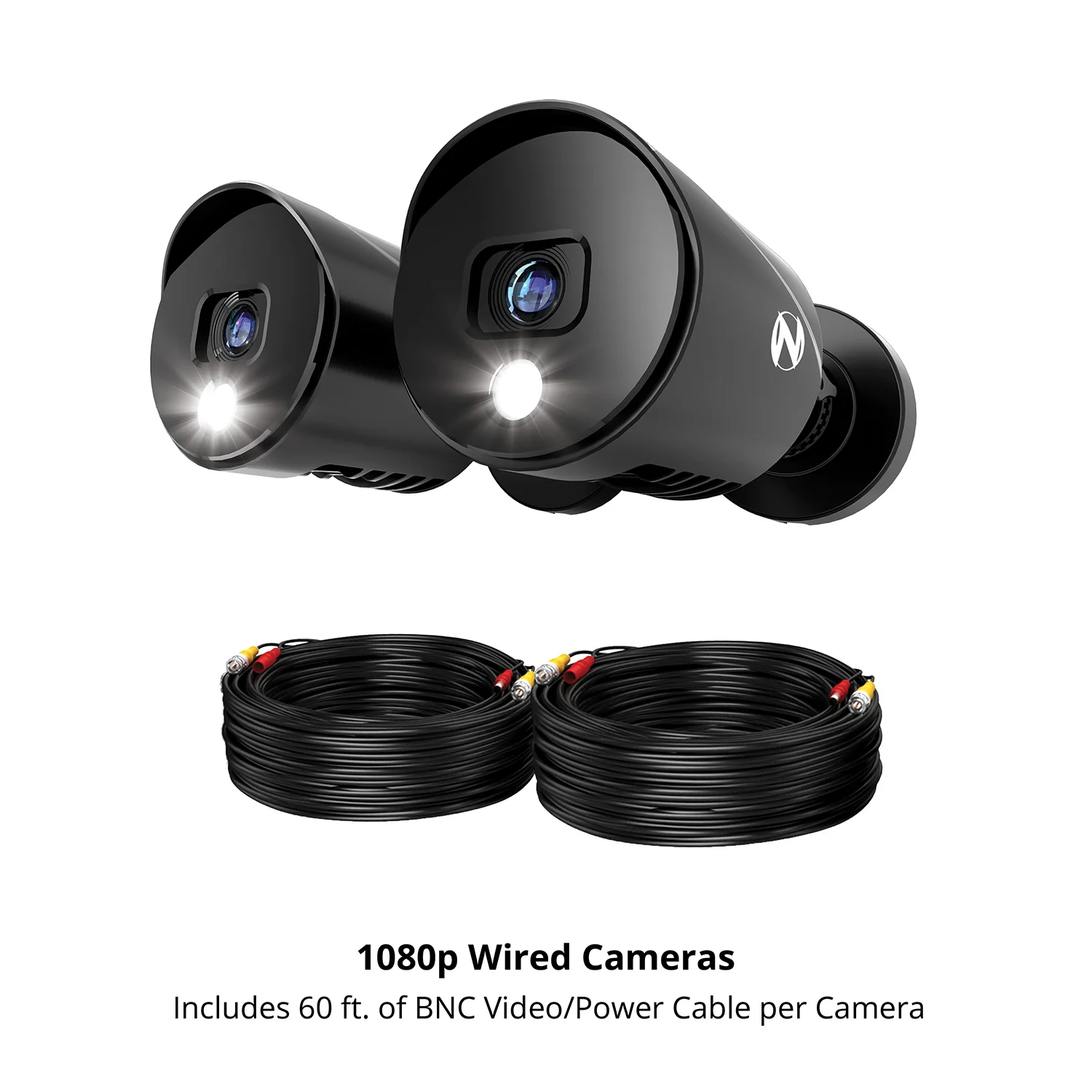Refurbished Add On Wired 1080p Deterrence Cameras - 2 Pack - Black - Image 6