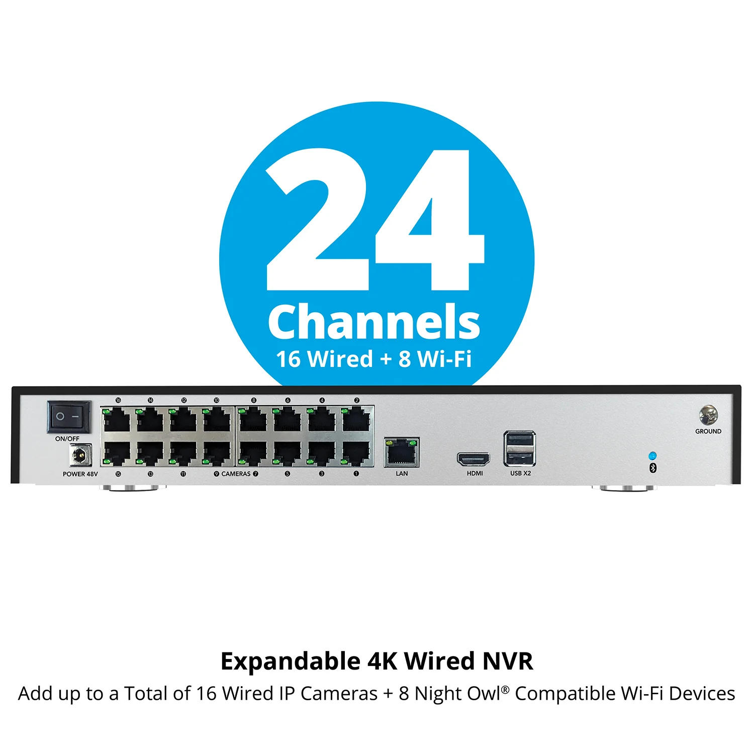 Refurbished Power over Ethernet 24 Channel 4K NVR with 4TB Hard Drive - Add up to 24 Total Devices - Image 5