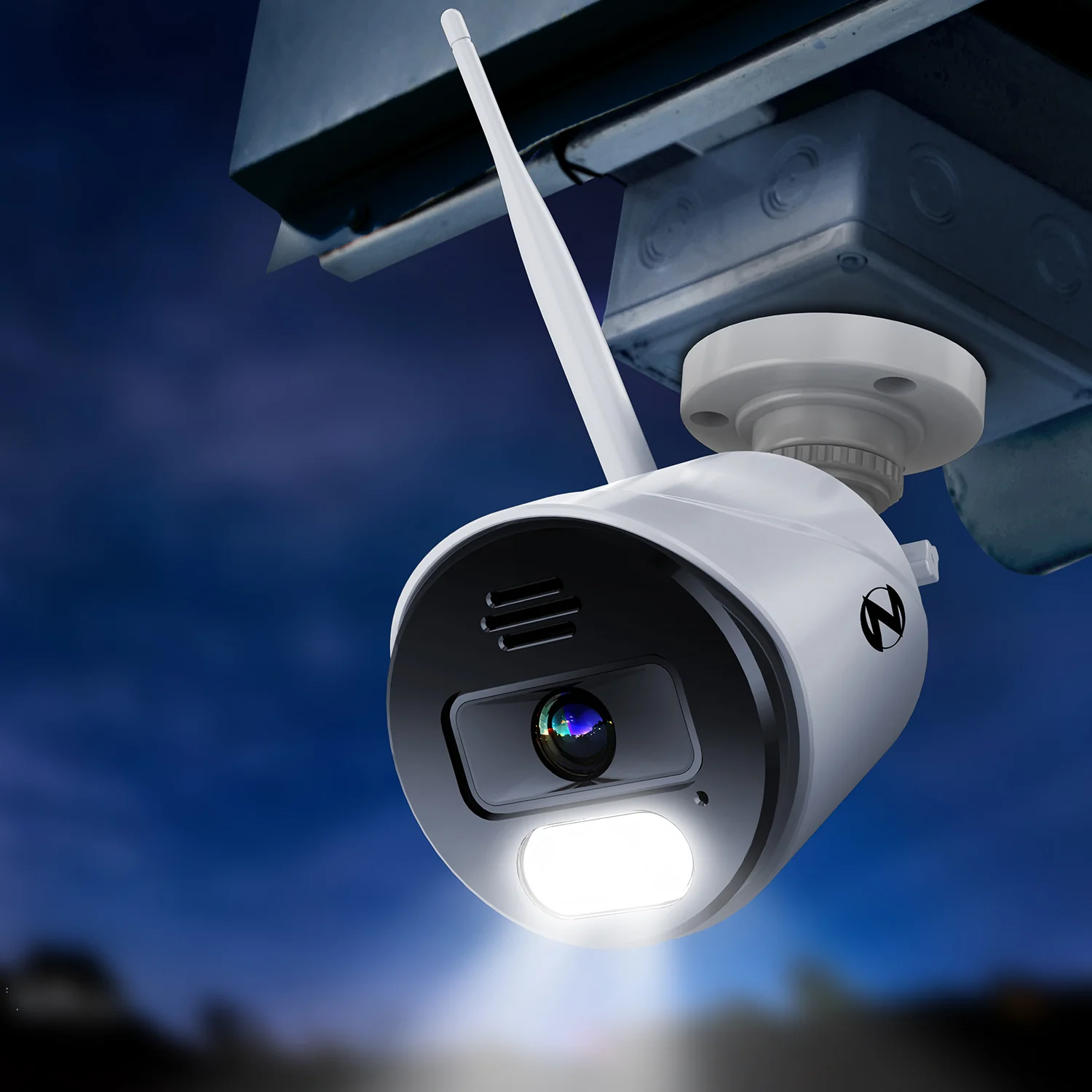 Refurbished Wi-Fi IP Plug In 4K Spotlight Camera with 2-Way Audio and Audio Alerts and Siren - White - Image 9