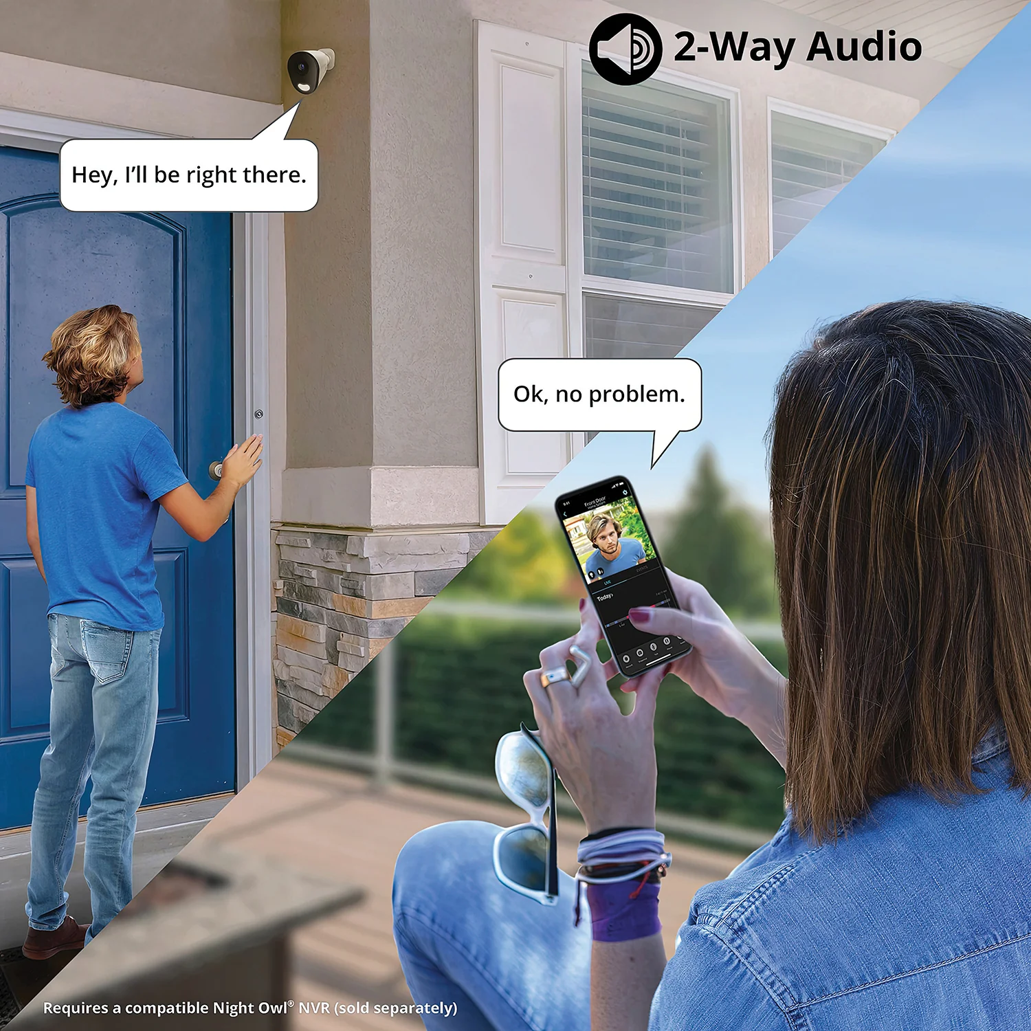 Ruggedized Add On Wired IP 4MP Deterrence Camera with 2-Way Audio - 1 Pack - White - Image 4