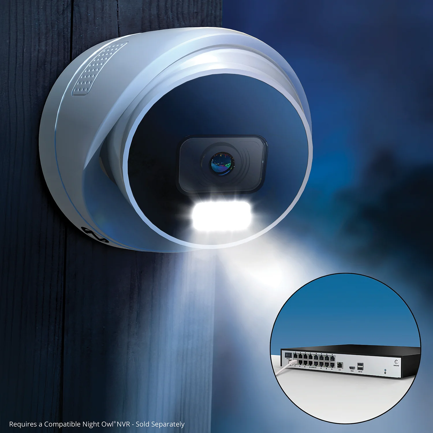 Add On Wired IP 4MP Deterrence Dome Camera with 2-Way Audio - 1 Pack - White - Image 5