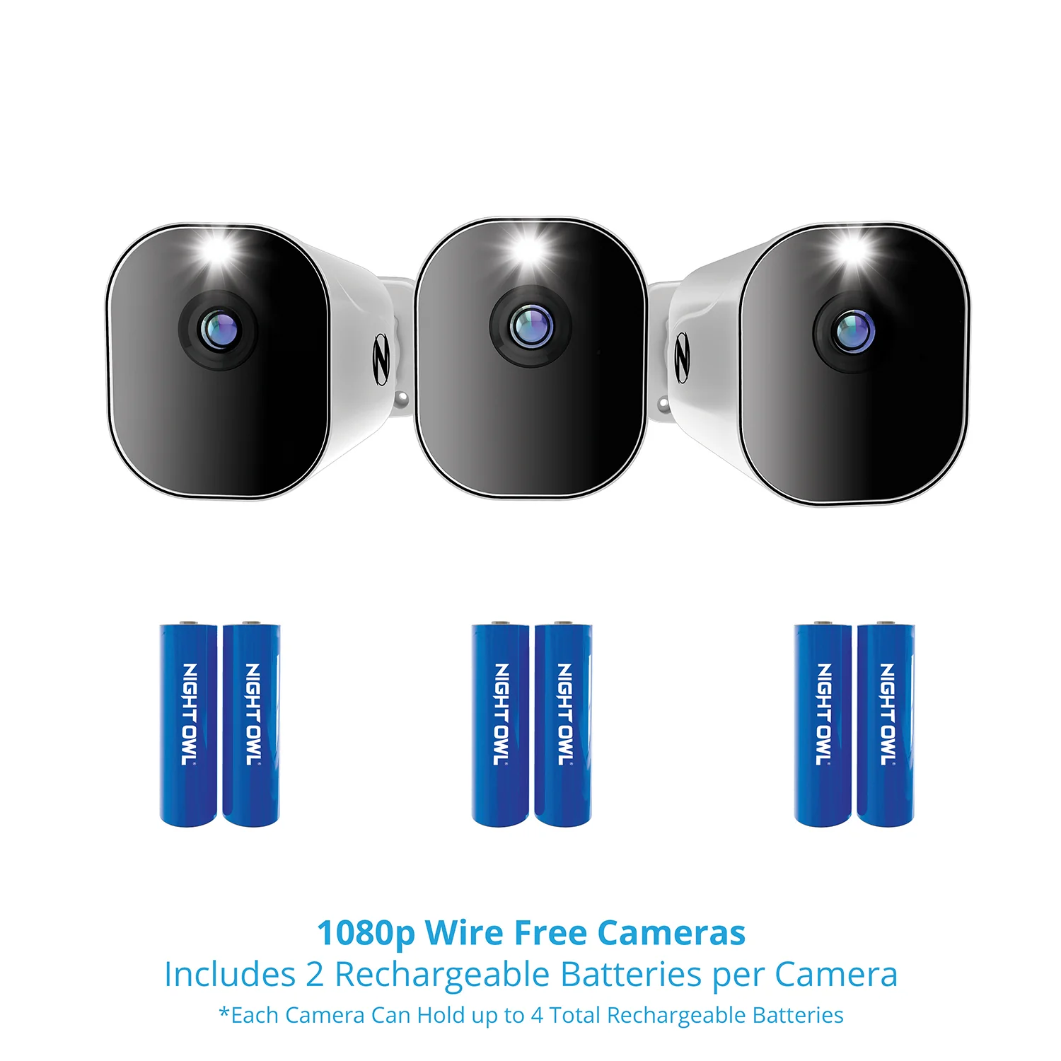 Wi-Fi 1080p NVR with 1 TB HDD 3 Battery 1080p Wi-Fi Cameras with 2 Batteries per camera - WNIP2 Series - Image 11