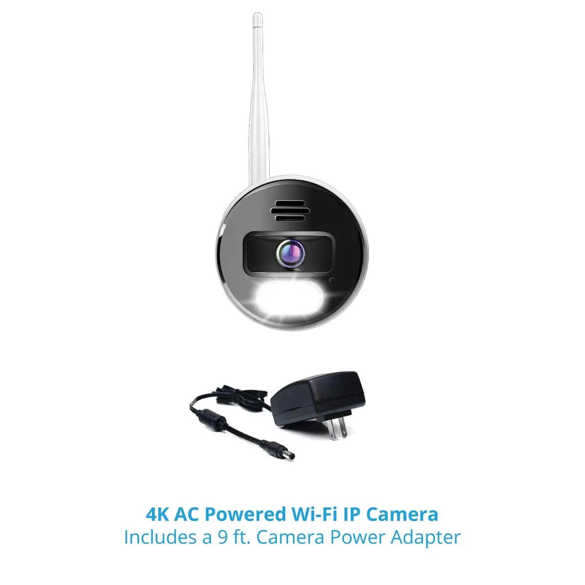 Wi-Fi IP Plug In 4K Spotlight Camera with 2-Way Audio and Audio Alerts and Siren - White - Image 11