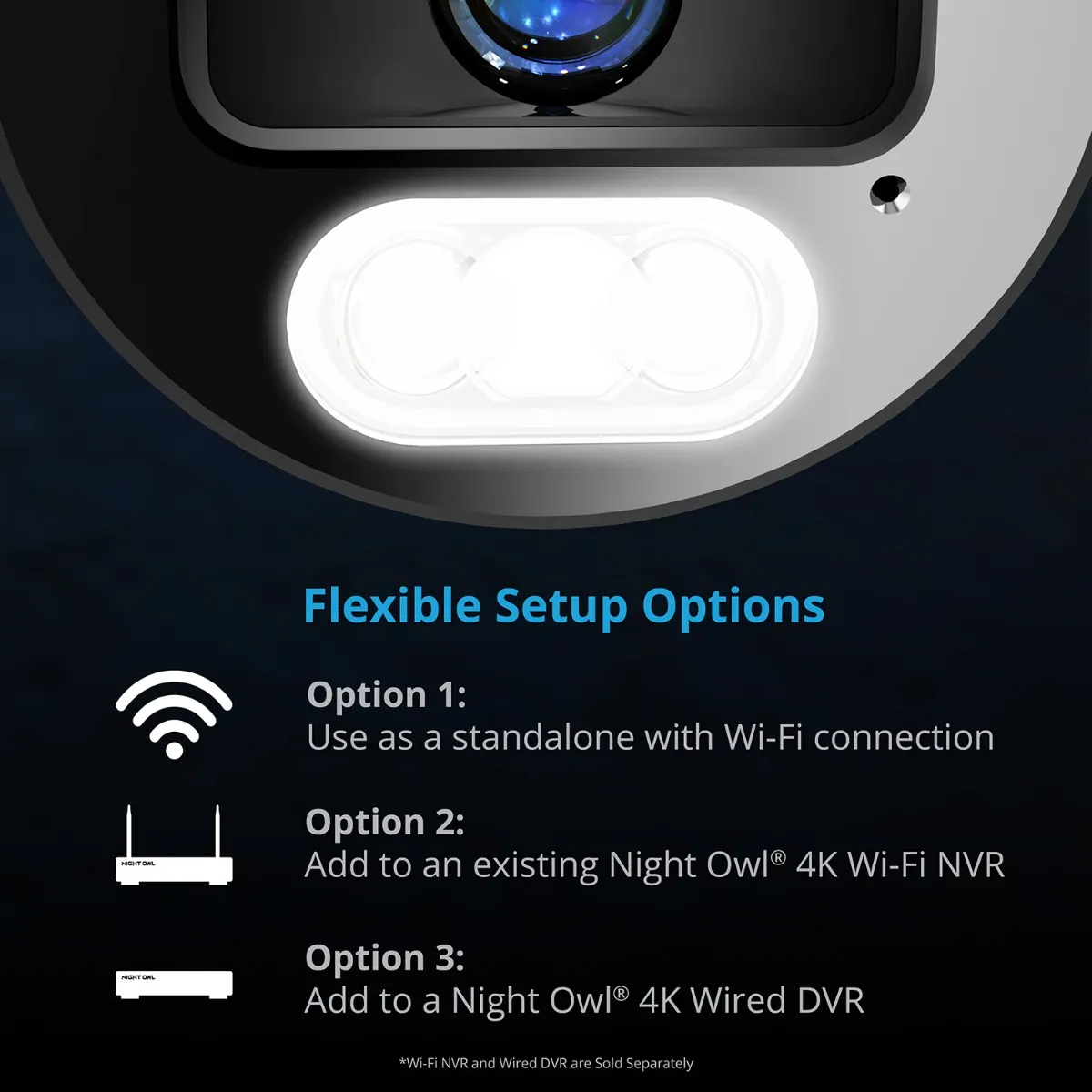 Wi-Fi IP Plug In 4K Spotlight Cameras with 2-Way Audio and Audio Alerts and Sirens - 2 Pack - White - Image 3