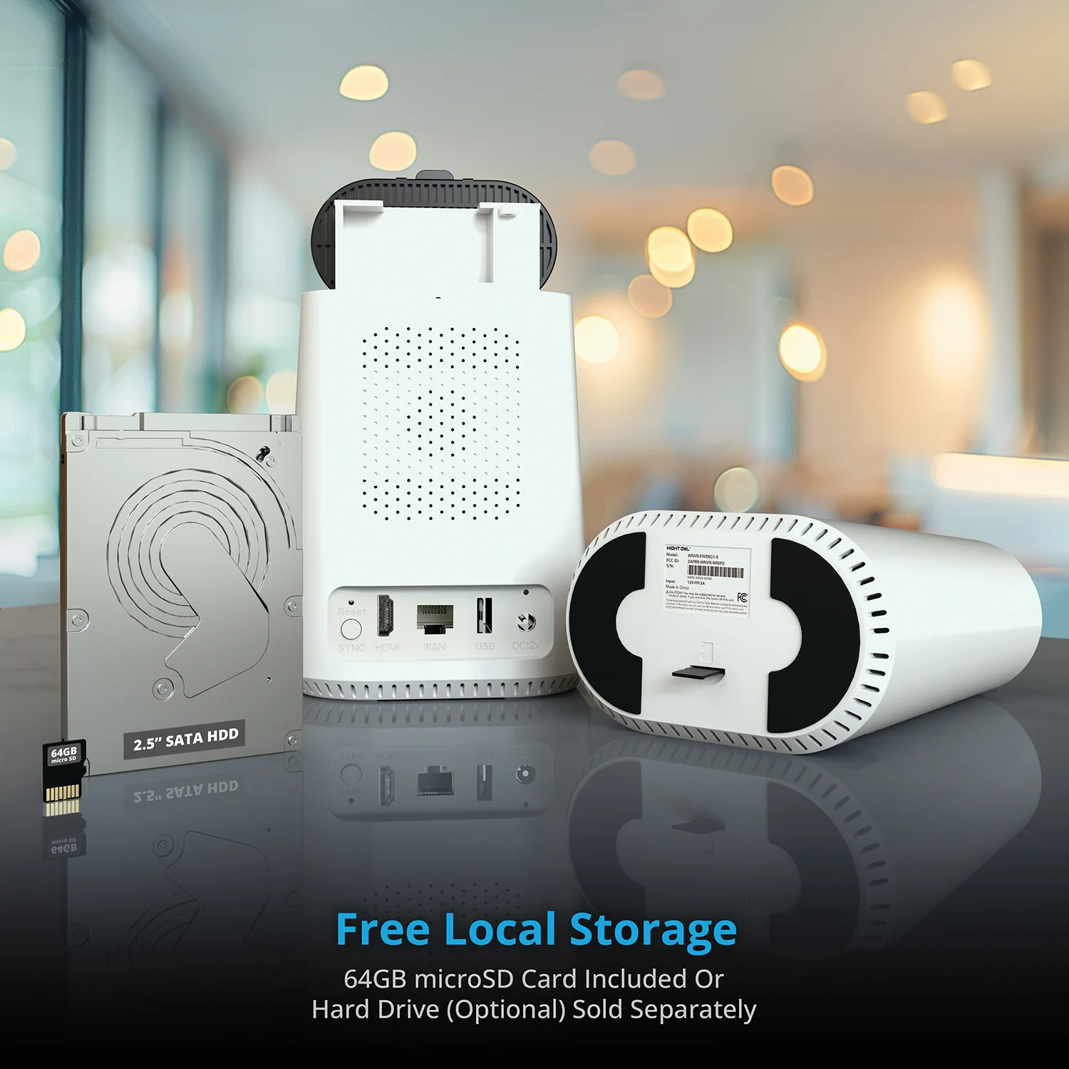 Expandable Wi-Fi Security Hub with 64GB microSD Card and 4 Wire Free Solar 2K Deterrence Cameras - Image 8