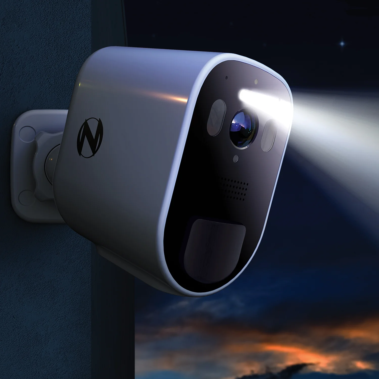 Wire Free 2K Spotlight Camera with 2-Way Audio - 2 Pack - White - Image 10