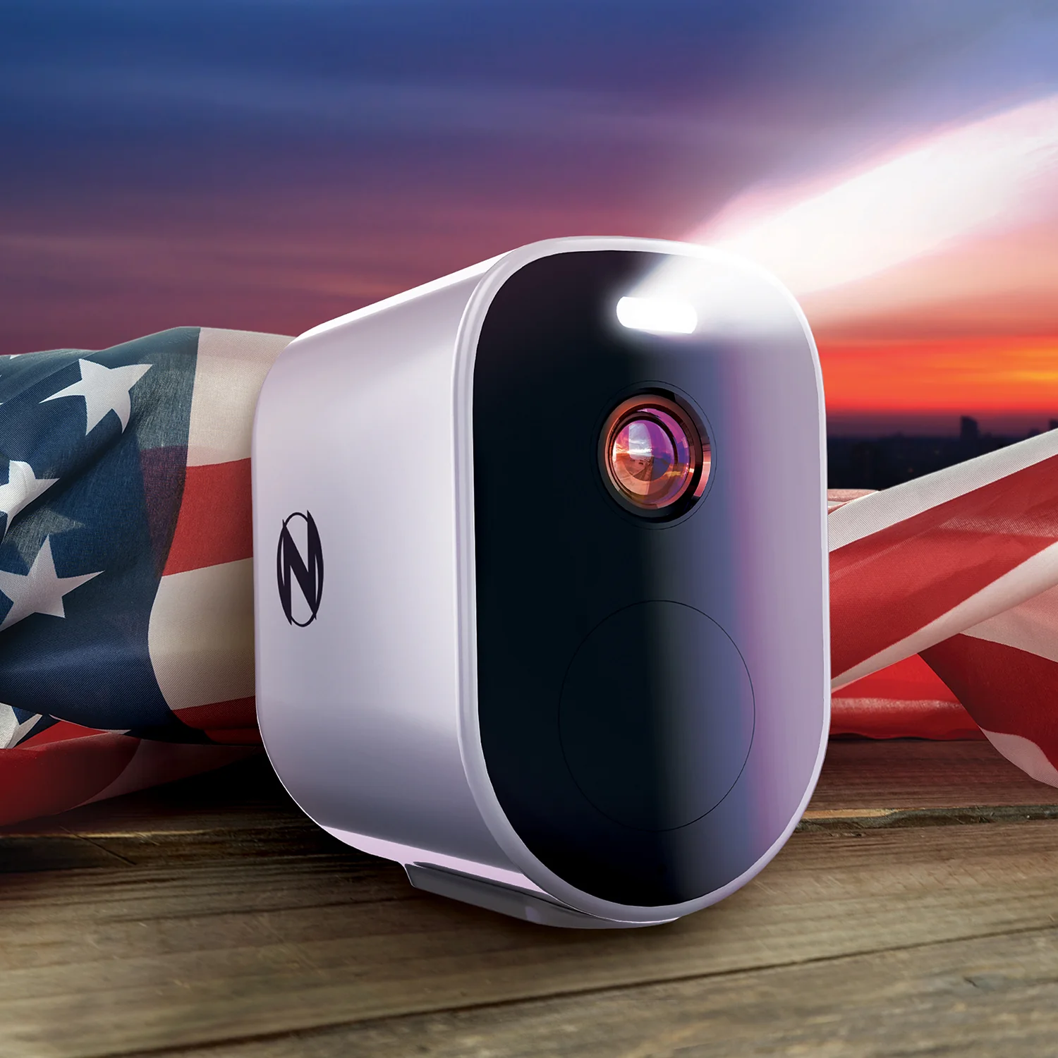 Wire Free (Battery) 2K Deterrence Camera with 2-Way Audio - White - Image 3
